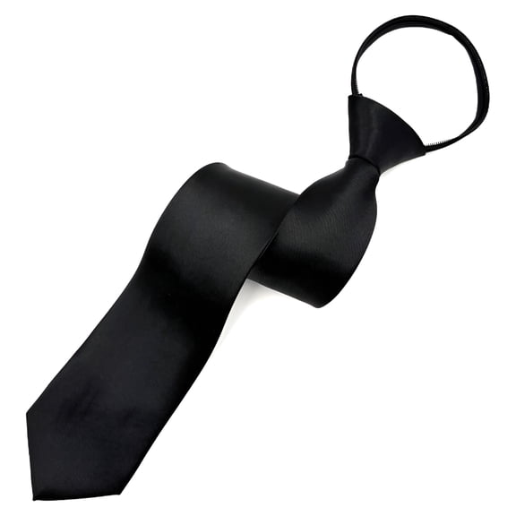TELOLY 2026 New Pre-Tied Necktie for Men - Solid Color Neck Tie with Adjustable Zipper