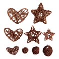 thumbnail image 4 of 9 Uds. de bolas de ratán, colgantes de corazones y estrellas, accesorios para fotos, regalo, manualidades tejidas, adornos navideños colgantes para Café BLESIY bolas corazones estrellas, 4 of 8