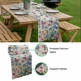 thumbnail image 5 of Blue Spring Floral Table Runner - 108 Inch Long, Kitchen Dining Table Runner Dresser Scarves, Pink Flowers Butterfly Rustic Farmhouse Decor for Coffee Tables Wedding Party Banquet, 5 of 8