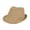 Brown Band, variant on Classic Burlap Style Tan Fedora Straw Hat