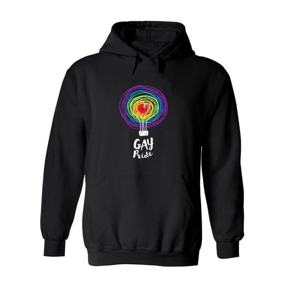 Gay Love With Lightbulb Sketch  Hoodie Men -Image by Shutterstock, Male Small