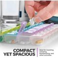 thumbnail image 5 of 4 times A Day Weekly Pill Organizer, 28 Cell Color-Coded, Easy-Open, See-Through Lids, Organize Medication or Vitamins Big Compartments Pill Case  USD$699USD$6.99, 5 of 6