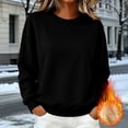 thumbnail image 2 of Goodw7 Winter Warm Sweatshirt Women, Crewneck Fleece Lined Pullover with Soft Interior, Cozy Top for Layering, Casual Fall Outfit for Travel, 2 of 5