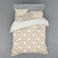 thumbnail image 2 of Ambesonne Floral Bedding Set 3 Pcs, Abstract Pattern Leaves, Twin XL, Tan Cream, 2 of 3