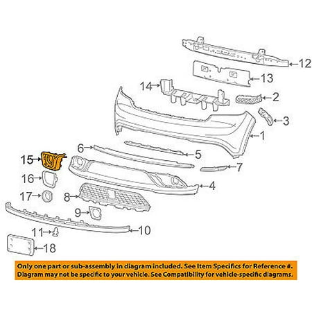 1999 Dodge Durango Front Bumper - Dodge CHRYSLER OEM 14-17 Durango Front Bumper-Trim Bezel Left 5113679AC