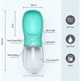 thumbnail image 5 of Portable dog water bottle, 350ml food grade antibacterial travel water bottle for dogs and cats, outdoor pet drinking water, 5 of 5