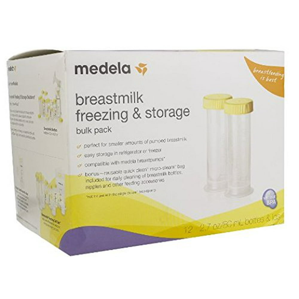 Medela Breast Milk Freezer Pack, 2.7 oz (80ml) Bottles (Pack of 24
