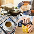 thumbnail image 4 of Pioneer Flower Kitchen Oven Mitt and Pot Holder Sets 4 Pcs for Baking, Cooking and Grilling, Heat Resistant Up To 392 °F, 4 of 7