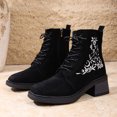 thumbnail image 5 of SKIYLEVZ Warm Boots for Womens Winter Fashion Ankle Boots Breathable Thermal Boots with Fleece Lined Thick Soft Sole Flatform Winter Footwear Casual Boots Party Outfit, 5 of 9