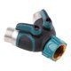 thumbnail image 3 of Red Divisor de manguera de 2 vías de 3/4 ", conector de manguera de jardín de 2 vías con 2 uds., protectores de resorte en espiral para manguera de jardín y 4 arandelas, 3 of 5