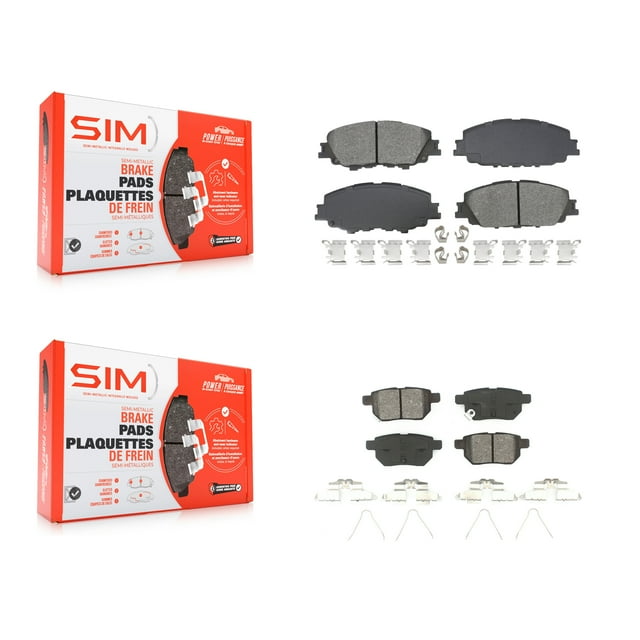 SIM Front Rear Semi-Metallic Brake Pads Kit for Car Toyota Corolla Prius Prime KSM-100616