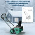 thumbnail image 4 of 20in Cordless Snow Blower, 40V 4.0Ah Brushless Motor, 25FT Throw, 180° Chute, LED Lights for Driveway Walkway Patio, Black + Lake Blue, 4 of 8