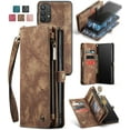 thumbnail image 2 of Wallet Case Compatible with Samsung Galaxy A53 2 in 1 Leather Zipper Detachable Magnetic Phone Case with 10 Card Slots Clutch Purse Cover Samsung Galaxy A53 Premium PU Case Brown, 2 of 12