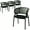 Black, variant on LeisureMod Modern Dining Chair Upholstered Accent Side Chair with Cozy Armchair and Iron Legs for Dining Room or Kitchen Ervilla Series Set of 4 in Black