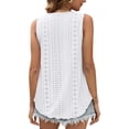 thumbnail image 4 of Qaspx Loose Womens Tank Tops Scoop Neck Sleeveless Tops Crochet Ladies Tops Casual Flowy Tanks, 4 of 4