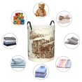 thumbnail image 4 of Easygdp Train for Large Dirty Clothes Hamper, Lightweight Storage Basket, Household Laundry Bag with Handle-Small, 4 of 6