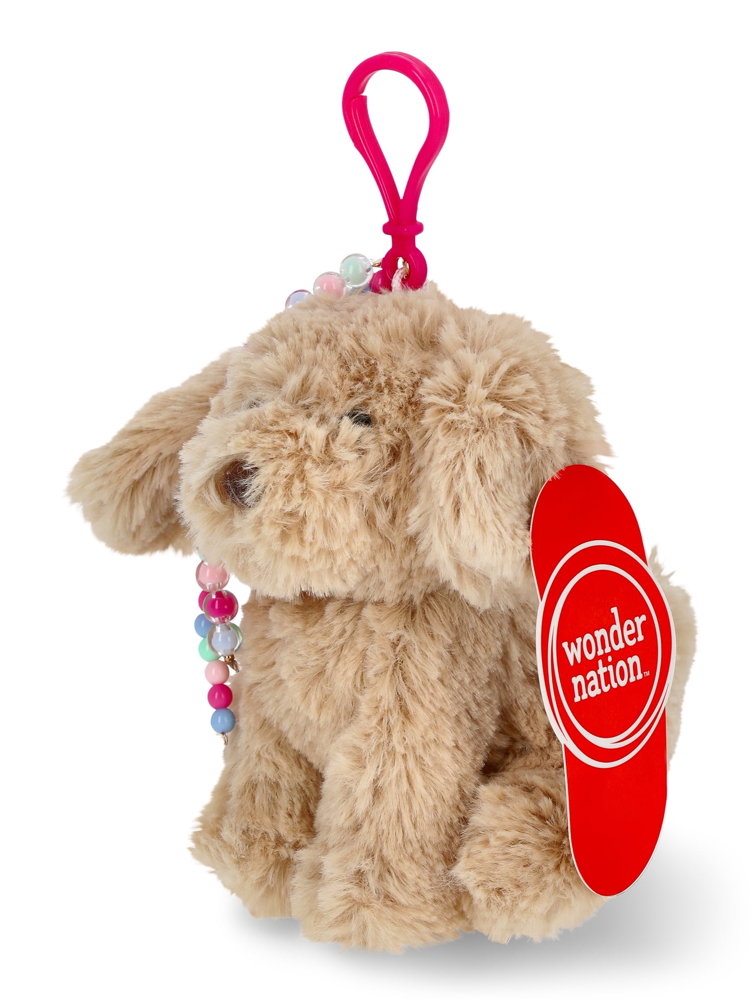 Wonder Nation Dog Plush Keychain, Tan