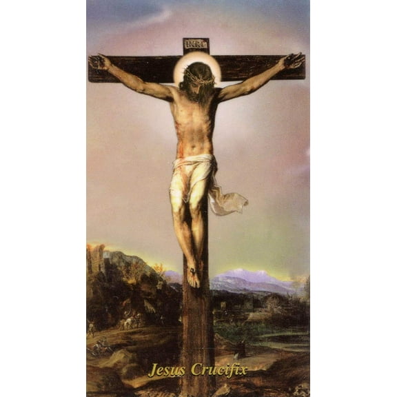 Prayer before a Crucifix holy card - laminated - Pack of 25