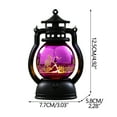 thumbnail image 2 of Halloween Pumpkin Lantern with Flickering LED Portable Lantern for Halloween Vintage Halloween Lamp Handheld Lantern Oil Lamp for Halloween Decorations (Purple), 2 of 4