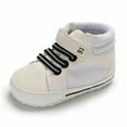 thumbnail image 6 of Xiaoxatg Boys Girls Sneakers Baby Sneakers High Top Soft Sole First Walking Shoes For Lightweight Breathable Flexible Toddler Casual Footwear 4 White, 6 of 9