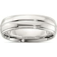 thumbnail image 1 of Sterling Silver Ss 6mm Polished Fancy Band Size 7 Made In United States qwb103-7, 1 of 5