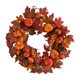 thumbnail image 1 of Corona Artificial de Otoño con Hojas de Arce Casi Real de 60 cm, 1 of 3