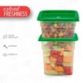 thumbnail image 4 of Food Storage Container with Lid (BPA-Free) - 2 Pack - Classic Series Square with Green Lid - 2 and 4 QT (Quart) - Commercial Grade for Food Prep (Translucent), 4 of 4