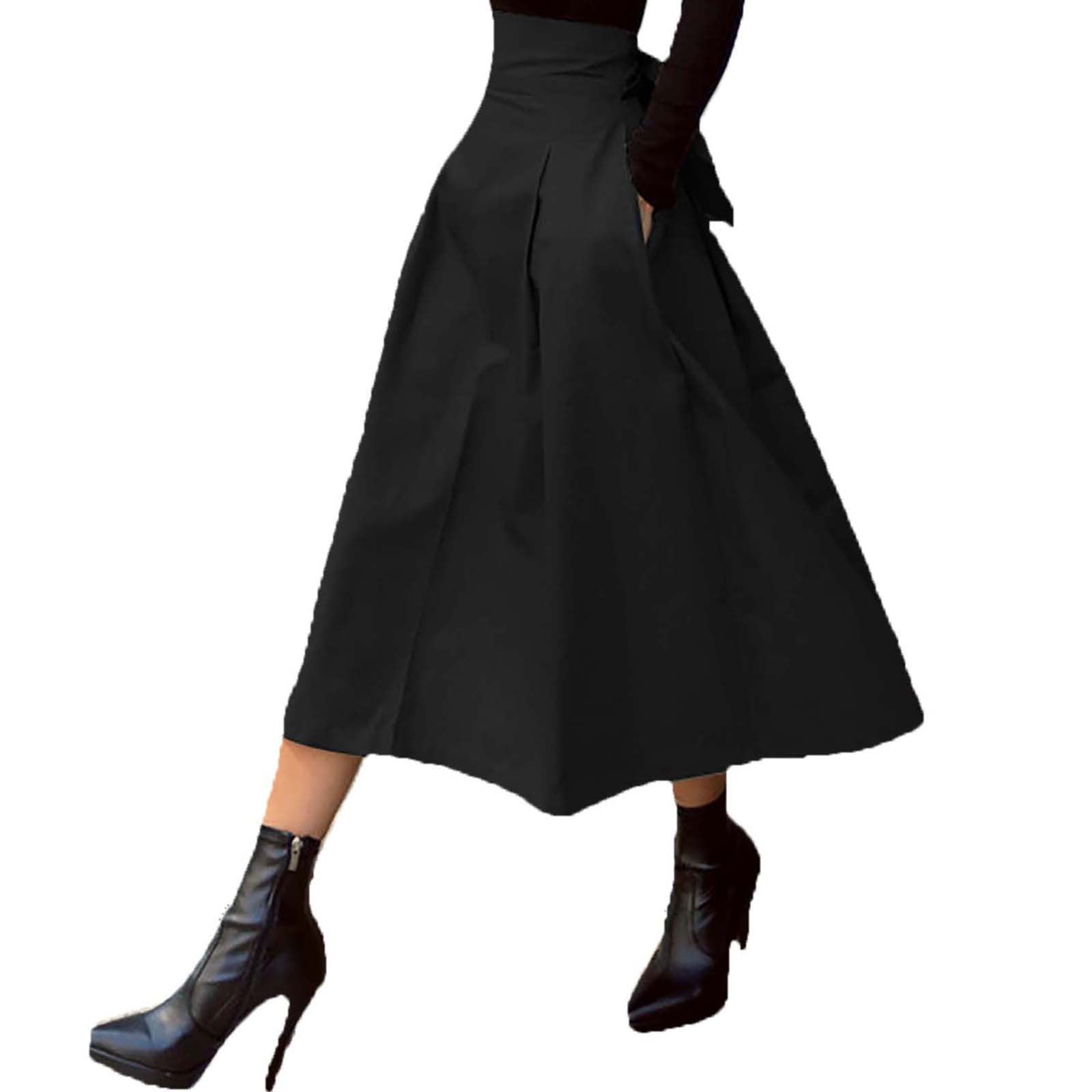 Pack De 2 Enaguas Largas De Satén (60 Cm) - Combinación Interior Para Vestidos Y Faldas, Color Caqui Y Negro, Talla L (Cintura 74-132cm), Mujer