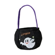 Trick or Treat Bucket Halloween Candy Bag Portable Gift Bag Flannel Construction for Boys Girls Birthday Party