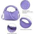 thumbnail image 4 of LHSHID Women Woven Tote Small Crossbody Bag, Weave Quilted Purse Square Shoulder Bag Woven Handbag with Detachable Strap, 4 of 7