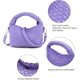 thumbnail image 4 of LHSHID Women Woven Tote Small Crossbody Bag, Weave Quilted Purse Square Shoulder Bag Woven Handbag with Detachable Strap, 4 of 7
