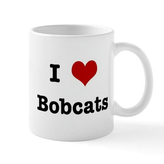CafePress - I Love Bobcats Mug - 11 oz Ceramic Mug - Novelty Coffee Tea Cup