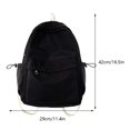 thumbnail image 2 of Mochila de moda para adolescentes, correa ajustable con cremallera sólida para viajes, salidas, uso diario, 2 of 8