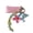 Pink, variant on Elegant Dolphins Shaped Keychain With Delicate Lace And Seashells Detail Key Accessory Ideal For Gifts And Decors