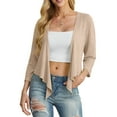 thumbnail image 3 of Cueply Women's 3/4 Sleeve Tie Front Cardigan Shrug Bolero Lightweight Top Summer Casual Short Shawl, 3 of 7