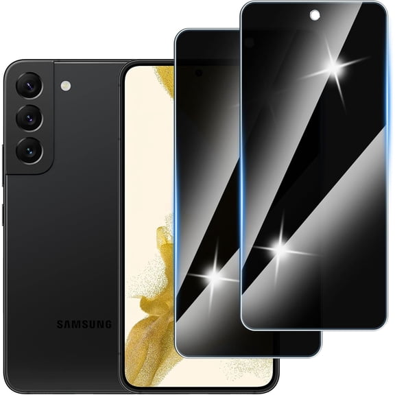 [2 Pack] Privacy Screen Protector for Samsung Galaxy S22, Anti-Scratch, Anti Spy, 9H Hardness,Bubble Free,Tempered Glass Screen Protector for Samsung Galaxy S22