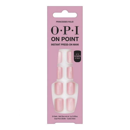 OPI On Point Instant Press On Nails, Princesses Rule!, False Nails, 24 Pieces
