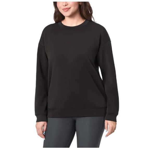 Mondetta Women's Cozy Active Crewneck - Black - Large