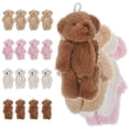 thumbnail image 4 of 20pcs mini osos peluche juguetes peluche ositos rellenos con llavero accesorios de bricolaje, 4 of 6