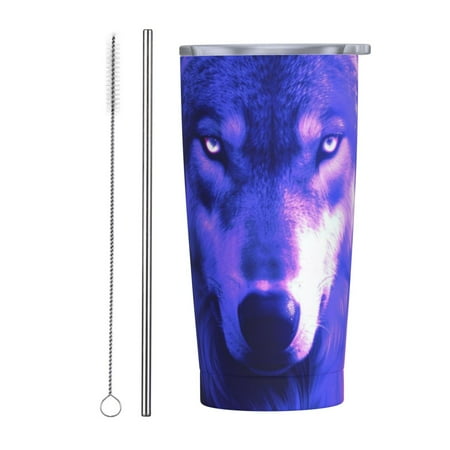 

Artistic close-up of animals 20 oz insulated cup stainless steel travel cup with lid and straw leak proof portable coffee cup car camping outdoor insulated cup