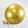 thumbnail image 2 of Globos grandes de látex cromado metálico de 18 36 pulgadas, dorados, blancos, para decoración de bodas, globos de helio, suministros para fiestas de feliz cumpleaños, 2 of 5