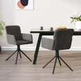 thumbnail image 1 of vidaXL Swivel Dining Chairs 2 pcs Dark Grey Velvet, 1 of 5