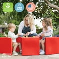 thumbnail image 6 of ECR4Kids Tri-Me 3-In-1 Multipurpose Outdoor Cube Chair, Children's Furniture, Red, 6 of 9