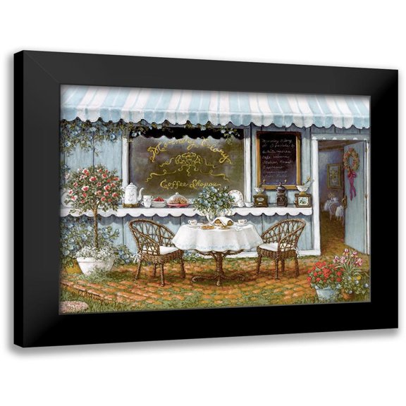 Kruskamp, Janet 14x12 Black Modern Framed Museum Art Print Titled - Morning Glory Coffee Shop