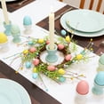 thumbnail image 5 of Giunmcul Easter Egg Garland 30cm Door Hanging Tabletop Candlestick Vibrant Spring Themed Hanging Rings Decoration Multicolor Plastic, 5 of 6