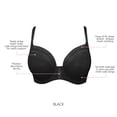thumbnail image 5 of Shea Full Bust Unlined Plunge Bra, Black, 30G, 5 of 5