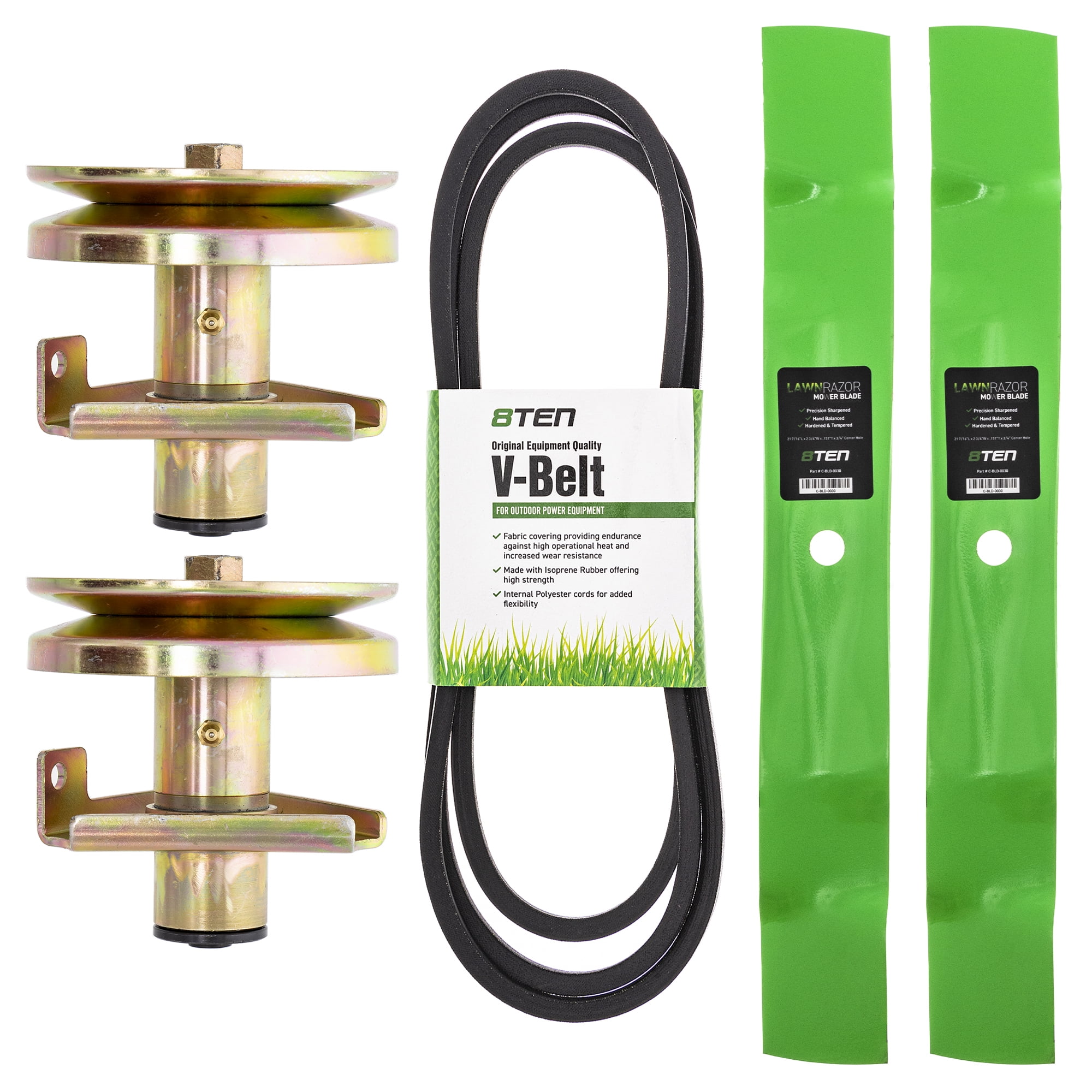 8TEN Deck Blade Belt Spindle Kit for John Deere Sabre ScottsS1742 1642GS