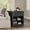 Black, variant on PLAMLE End Table for Living Room with Drawers Storage Retro Sofa Side Table with Charging Station Wooden Nightstand End Table