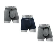 Colours by Alexander Julian 3 Pair Pack Cotton Boxer, Charcoal Navy Charcoal
