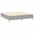 thumbnail image 2 of vidaXL Box Spring Bed with Mattress Light Grey 183x213 cm California King Fabric, 2 of 5